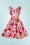 Dolly and Dotty - Swing-Kleid in Blütenrosa und Rot mit Blumen in Weiß 3
