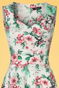 Vintage Chic for Topvintage - 50s Veronique Tropical Swing Dress in Ivory 3