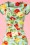 Vintage Chic for Topvintage - Laila geplooide penciljurk met bloemen in mintgroen 3