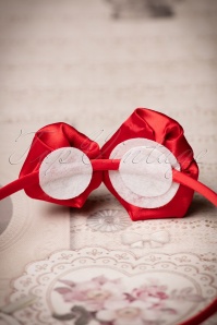 ZaZoo - 50s Alice Satin Hair Band with Roses in Red 4