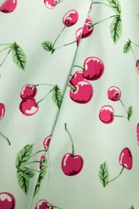 Bunny - 50s April Cherry Swing Dress in Mint Green 8