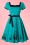 Bettie Page Clothing Simone Jade Blue 40s Cat Dress 102 39 17026 20160105 0011W