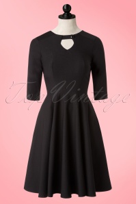 Steady Clothing - 50s Diamond Swing Dress in Black