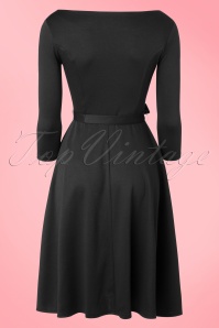 Heart of Haute - 50s Donna Swing Dress in Black 4