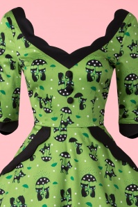 Vixen - Jade Cat Swing-Kleid in Grün 5