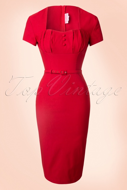 Pinup Couture - Charlotte Bleistiftkleid in Rot