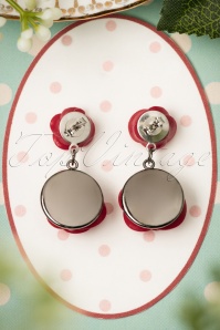 Sweet Cherry - 40s Romantic Red Roses Earrings 3