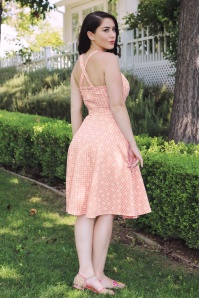 Vintage Chic for Topvintage - Judith Checked Swing Dress Années 50 en Rose et blanc 7