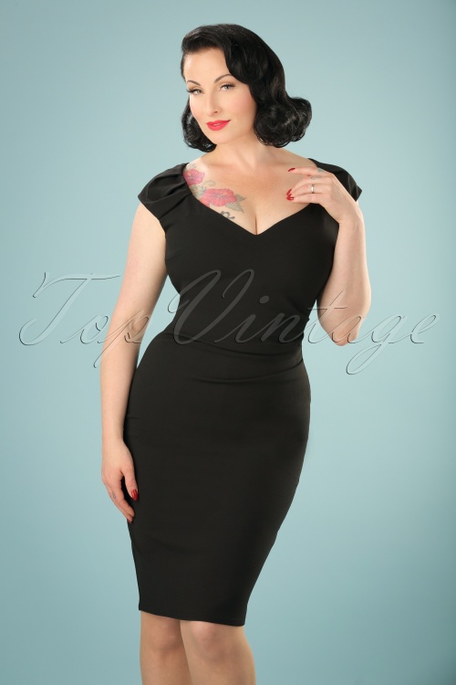 Vintage Chic for Topvintage - 50s Anita Pencil Dress in Black