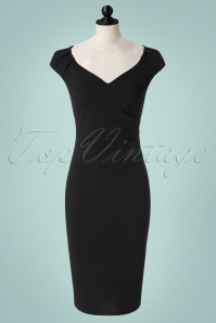 Vintage Chic for Topvintage - 50s Anita Pencil Dress in Black 2