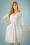 Unique Vintage - Diana Dotted Swing Dress Années 50 en Blanc