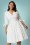 Unique Vintage - Diana Gepunktetes Swing-Kleid in Weiß 5