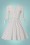 Unique Vintage - Diana Gepunktetes Swing-Kleid in Weiß 9