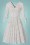 Unique Vintage - Diana Dotted Swing Dress Années 50 en Blanc 2