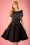 50s Darlene Polkadot Swing Dress in Black