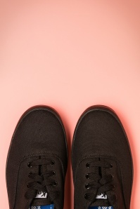 Keds - 50s Champion Core Text Sneakers in All Black 6