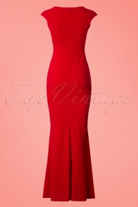 Vintage Chic for Topvintage - Rachelle Maxi Dress Années 50 en Rouge 5