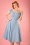 Dolores Polkadot Doll Swing Dress Années 50 en Bleu Azuré et Blanc