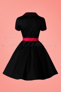 Dolly and Dotty - Sherry Roses Diner-Kleid in Schwarz 7
