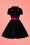 Dolly and Dotty - 50s Sherry Roses Diner Dress in Black 3
