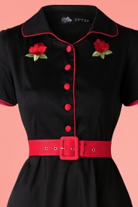 Dolly and Dotty - Sherry Roses dinerjurk in zwart 4