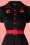 Dolly and Dotty - 50s Sherry Roses Diner Dress in Black 4