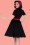 Dolly and Dotty - 50s Sherry Roses Diner Dress in Black 9
