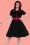 Dolly and Dotty - Sherry Roses Diner Dress Années 50 en Noir 8