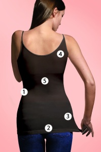  - Het Cashmere Tummy Tucker Vest Zwart shapewear maakt de taille platter 3