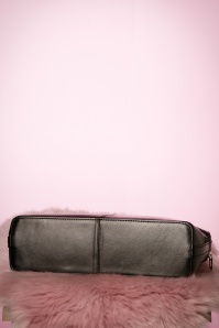 VaVa Vintage - Klassische Tasche aus schwarzem Echtleder 7