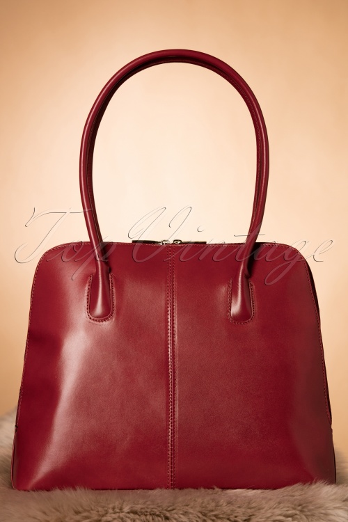 VaVa Vintage - 70s Classic Bag in Cherry Red genuine leather