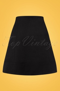 Banned Retro - Colleen A-Line Skirt Années 60 en Noir 4