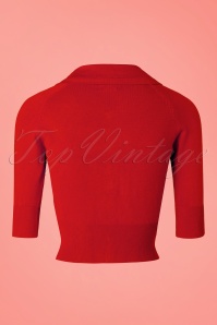Banned Retro - April Bow Cardigan in Rot 4