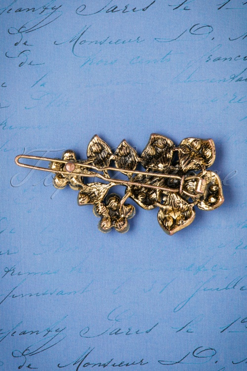 Foxy - 20s Bouquet Of Roses Hair Clip in Gold 3