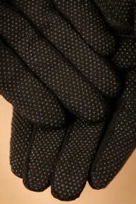 Unique Vintage - Ruth kanten handschoenen in zwart 5