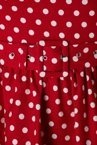 Dolly and Dotty - 50s Wendy Polkadot Swing Dress in Red 5