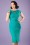 Stop Staring! - 40s Timeless Pencil Dress in Turquoise 2