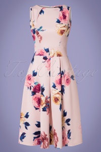 Vintage Chic for Topvintage - Veronica Flare Kleid in Pastellrosa 2