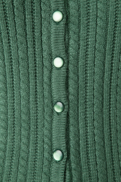 Banned Retro - 40s Dream On Cardigan in Vintage Green 3