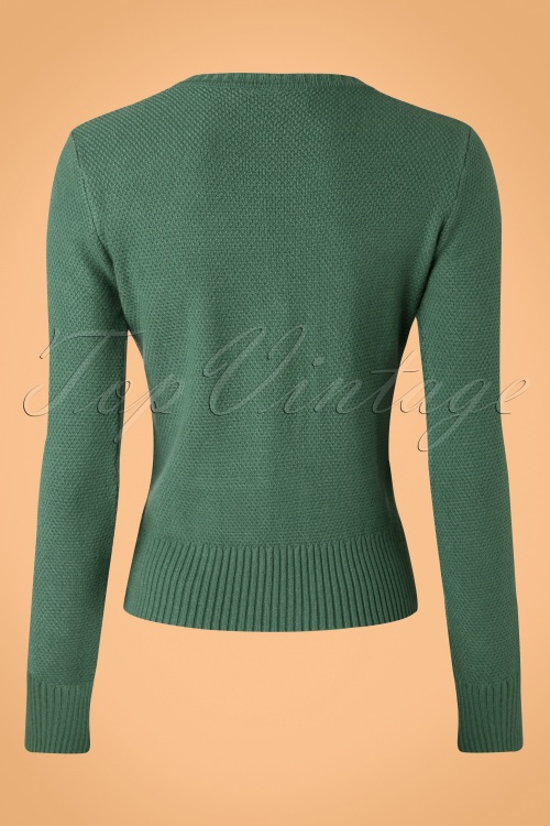 Banned Retro - 40s Dream On Cardigan in Vintage Green 2