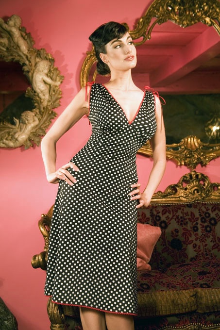 Pinup Couture - Anna Polka Dots zwart 4