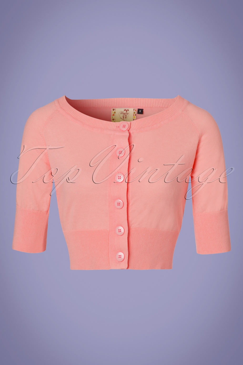 50s Raven Cardigan in Light Pink