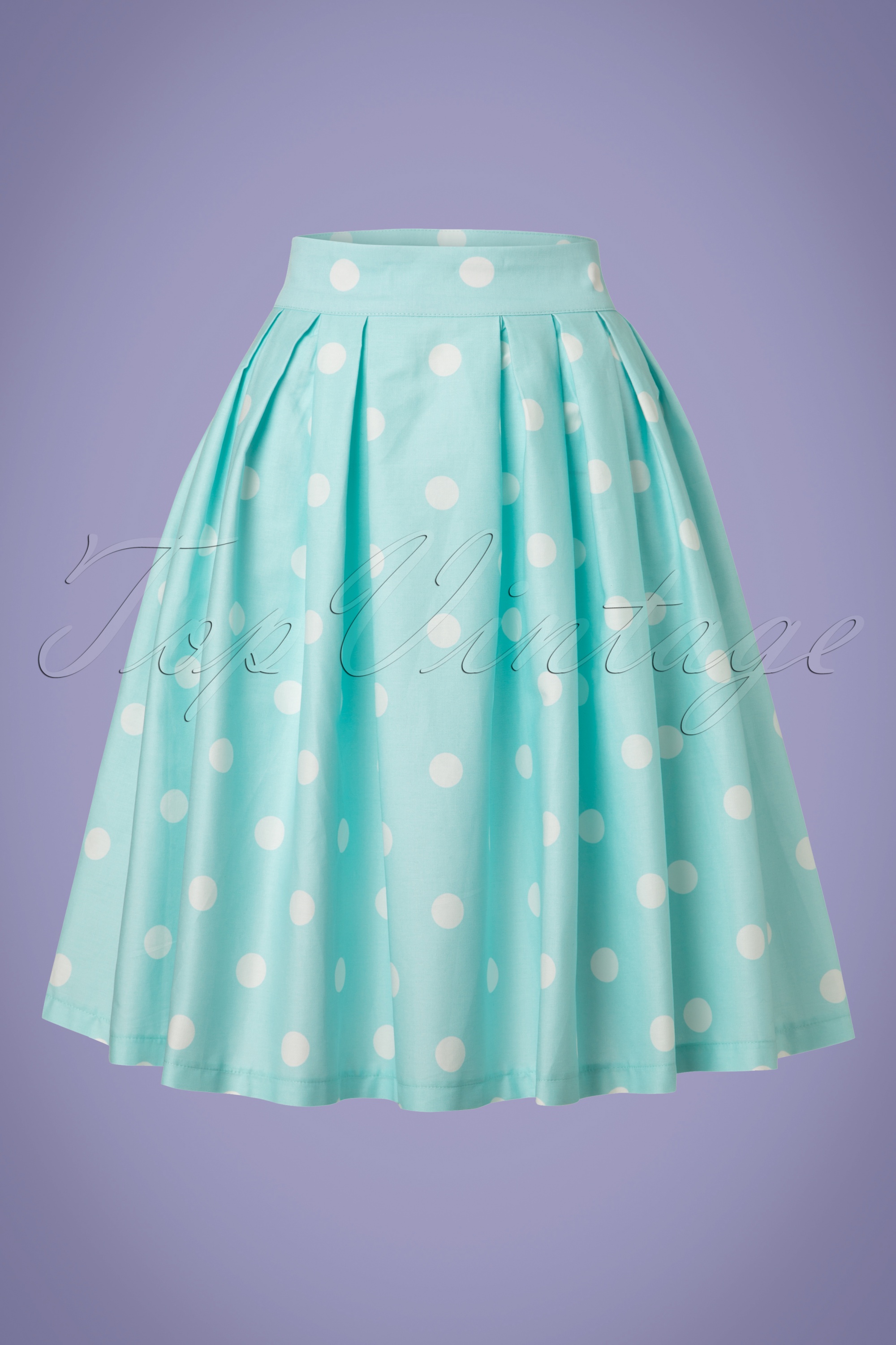 Lindy Bop - Veronika Swingrok met polkadots in mintgroen 2