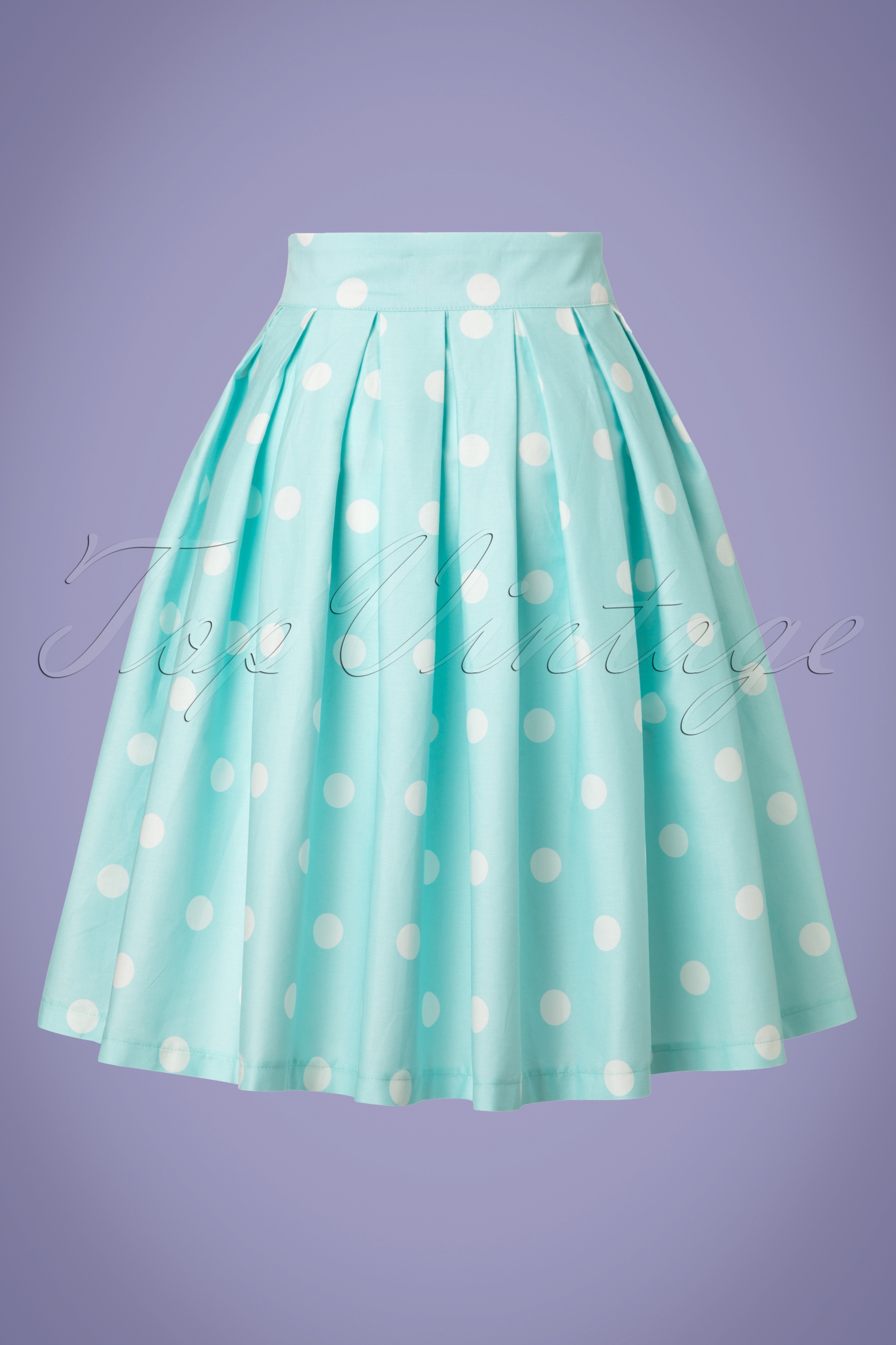 Lindy Bop - Veronika Swingrok met polkadots in mintgroen 5