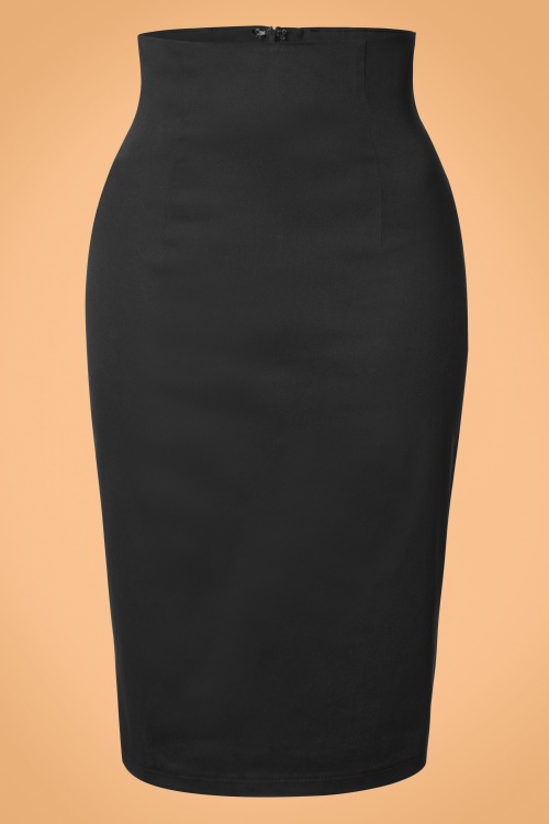 Dolly and Dotty - 50s Falda Pencil Skirt in Black 2