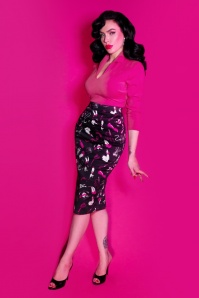 Vixen by Micheline Pitt - 50s Vixen Top in Hot Pink 2