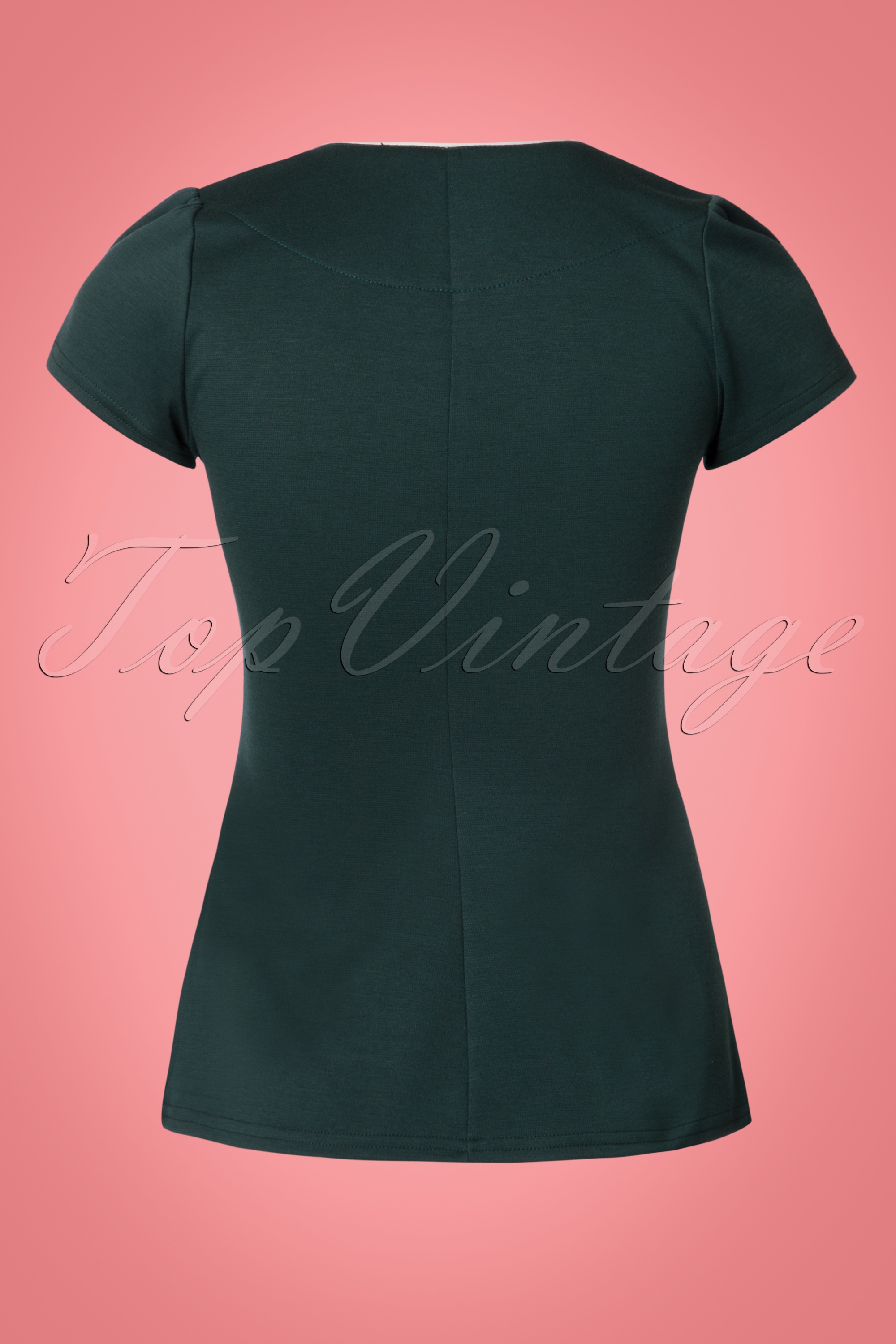 Steady Clothing - Sophia top met biezen in jagersgroen 3