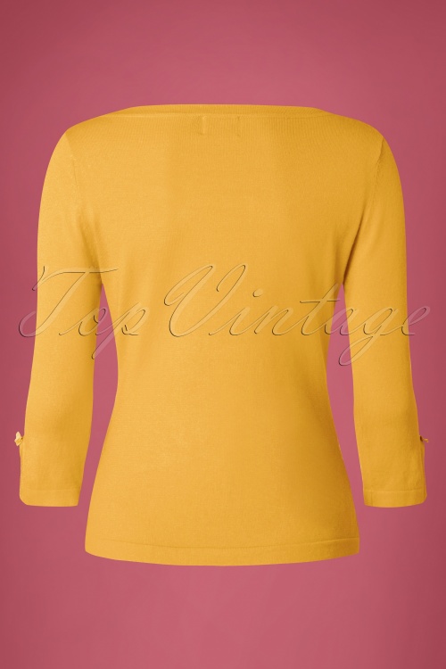Banned Retro - 50s Addicted Sweater in Mustard 4