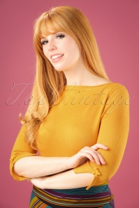 Banned Retro - 50s Addicted Sweater in Mustard