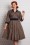 Miss Candyfloss - 50s Tatiana Dora Tartan Swing Dress in Brown and Navy 4